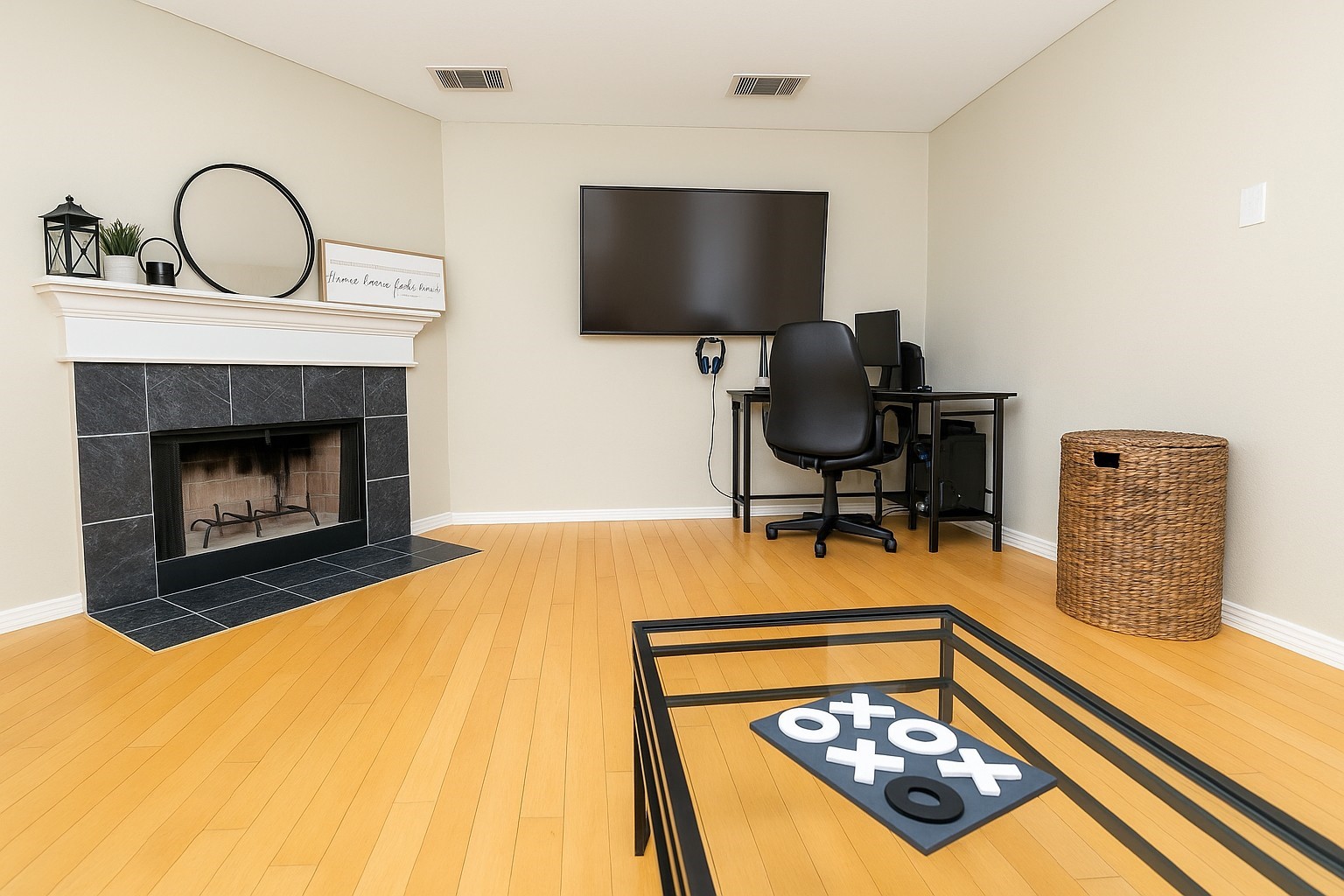 11606 Curry Ridge Lane Tomball, TX 77377 - Photo 23 of 28 The oversized secondary living room, currently serving as both a game room and lounge area, features a cozy fireplace and plenty of space for relaxing or entertaining.