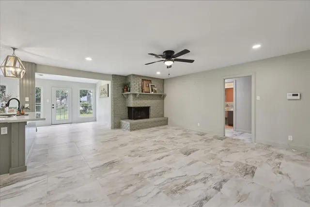 a view of livingroom with a flat screen tv