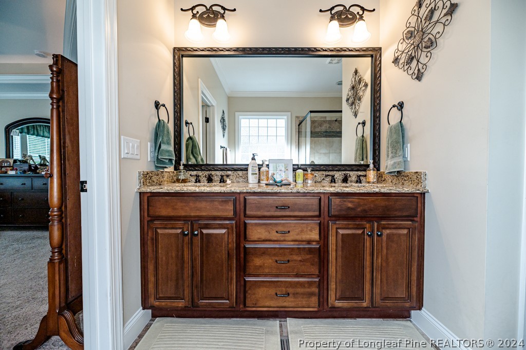 78 Spring Pond Lane Spring Lake, NC 28390 - Photo 26 of 46 a bathroom with a sink and a mirror