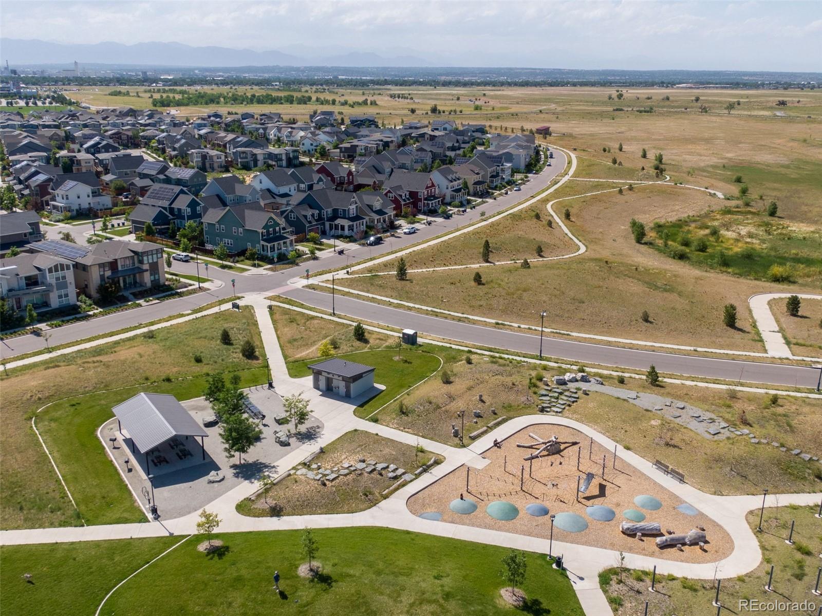 6003 Chester Way Denver, CO 80238 - Photo 37 of 43 an aerial view of a house with a ocean view
