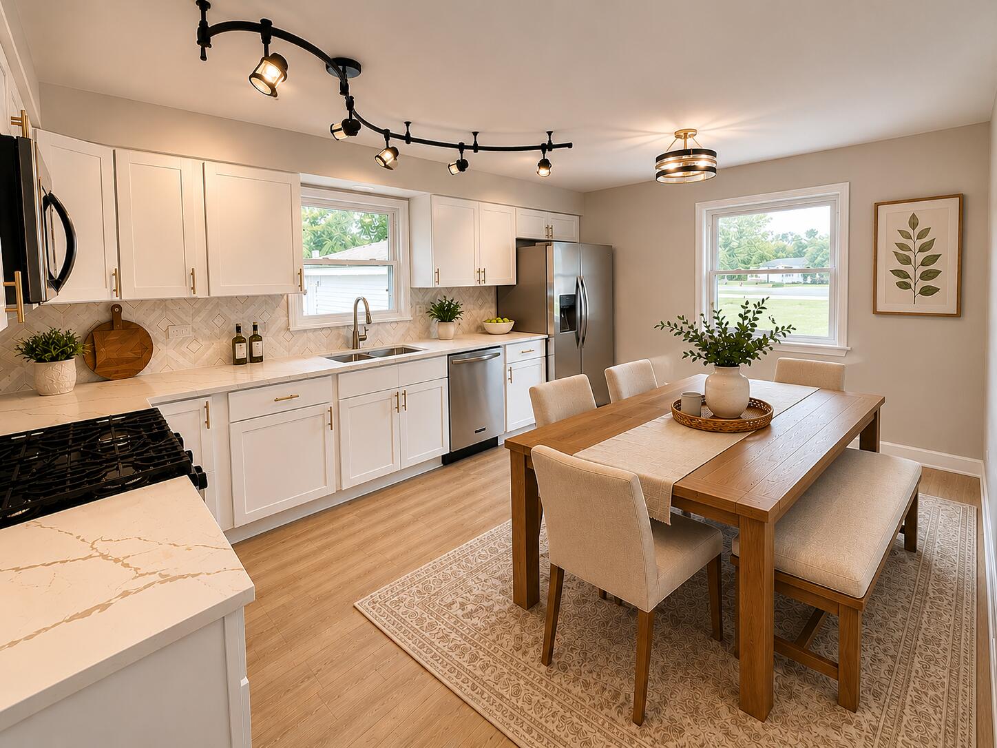 408 Cherry Hill Road Dyer, IN 46311 - Photo 8 of 31 a kitchen with a table and chairs in it