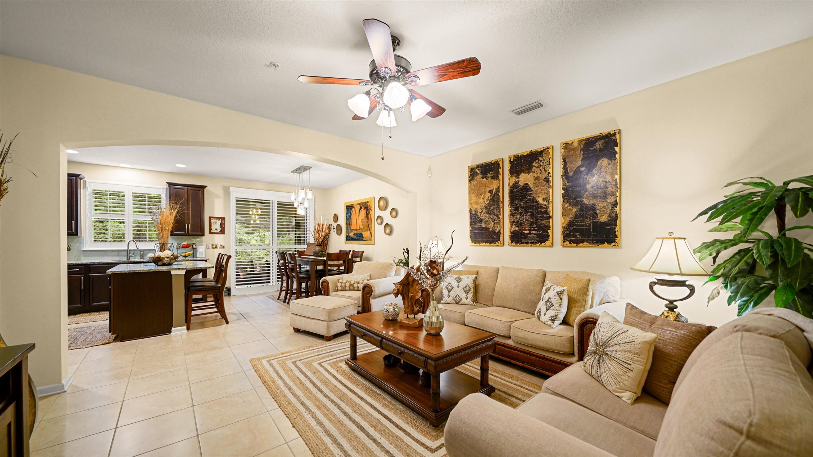 141 San Briso Way St. Augustine, FL 32092 - Photo 4 of 43 a living room with furniture a chandelier and a window