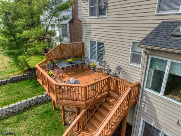 a view of a roof deck with couches