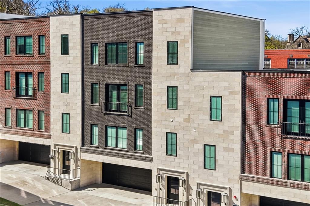 a building view with a outdoor space