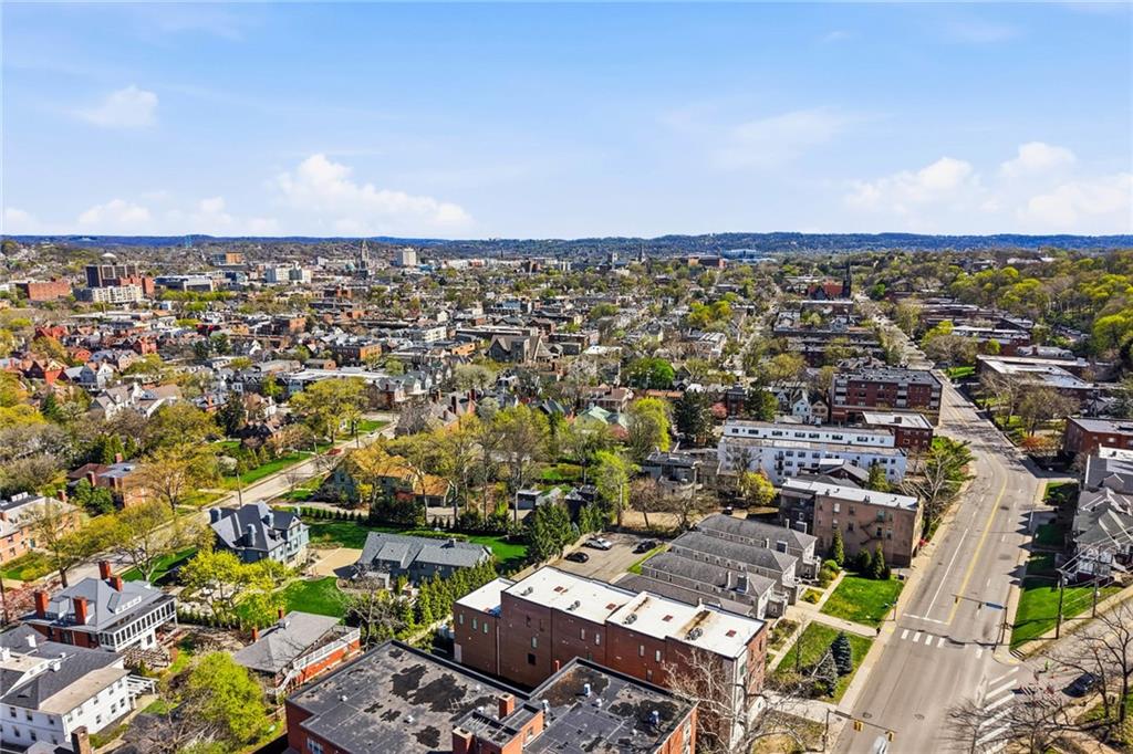 5133 Fifth Avenue Pittsburgh, PA 15232 - Photo 41 of 43 an aerial view of a city with lots of residential buildings