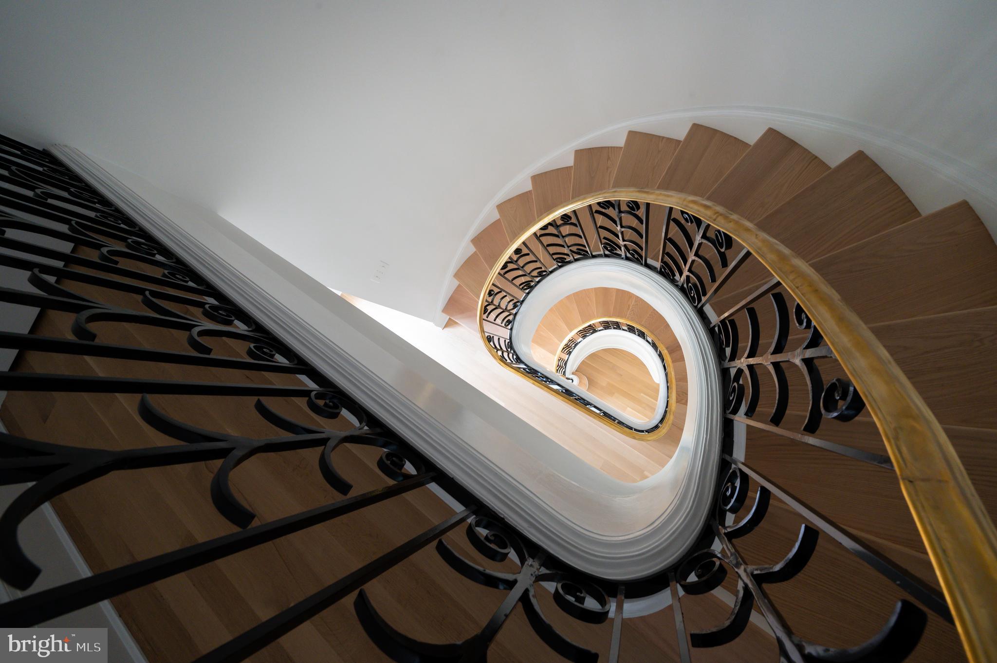 2302 Kalorama Road Northwest Washington, DC 20008 - Photo 14 of 35 Restored Original Curved Stair