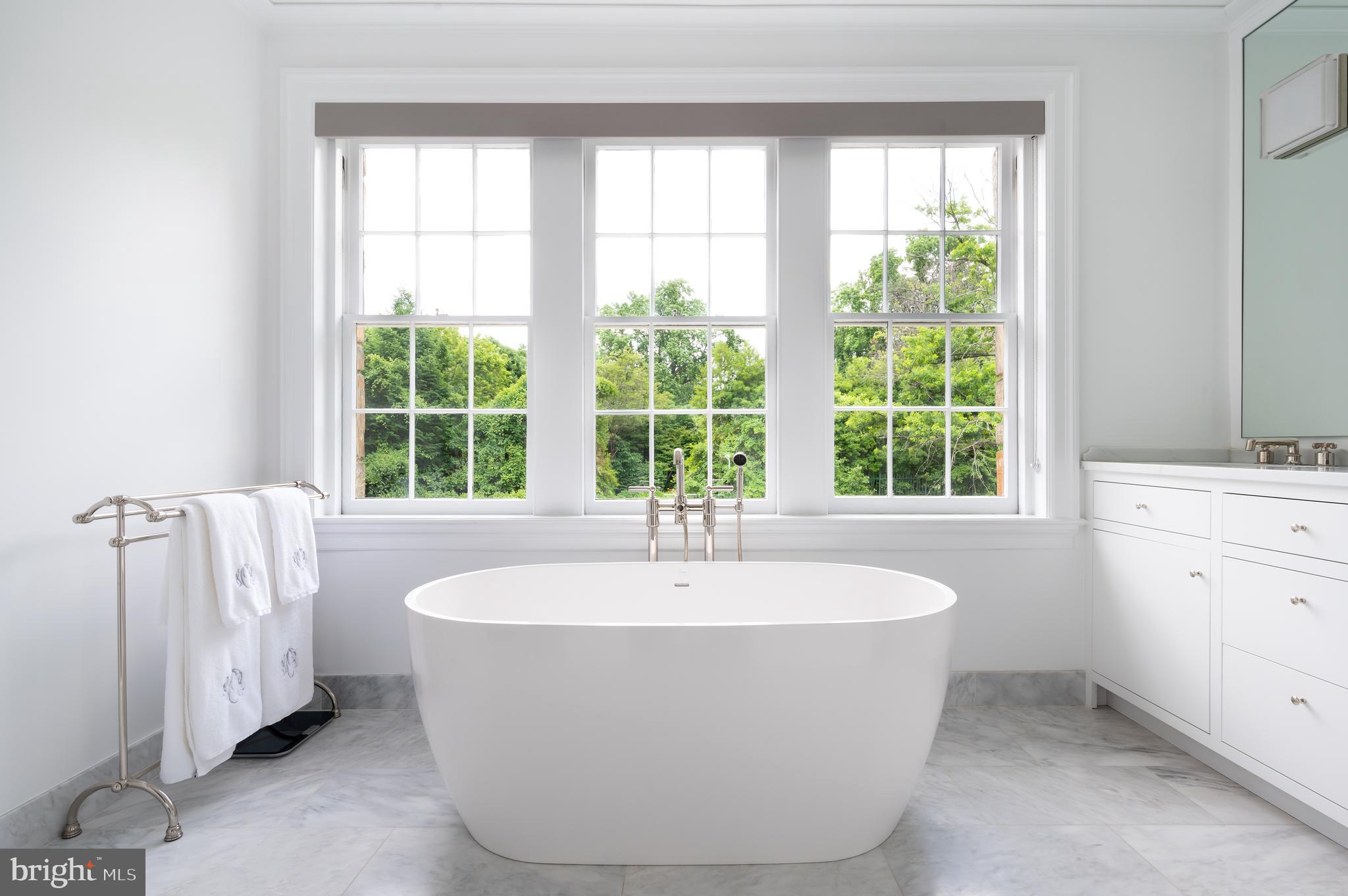 2302 Kalorama Road Northwest Washington, DC 20008 - Photo 17 of 35 Master Bath with Soaking Tub and Heated Floor