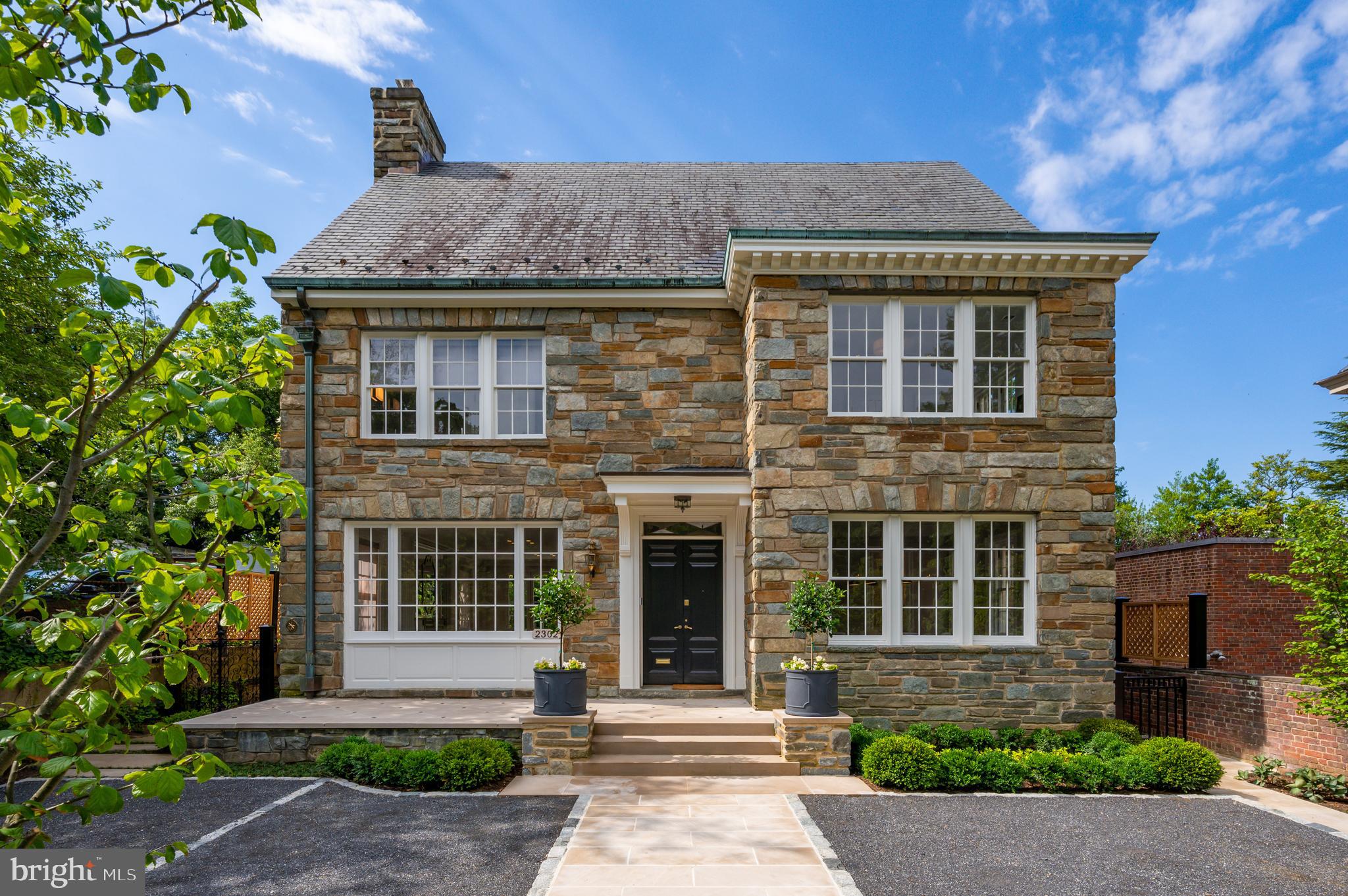 2302 Kalorama Road Northwest Washington, DC 20008 - Photo 3 of 35 Front Entry with Limestone Walk and Terrace