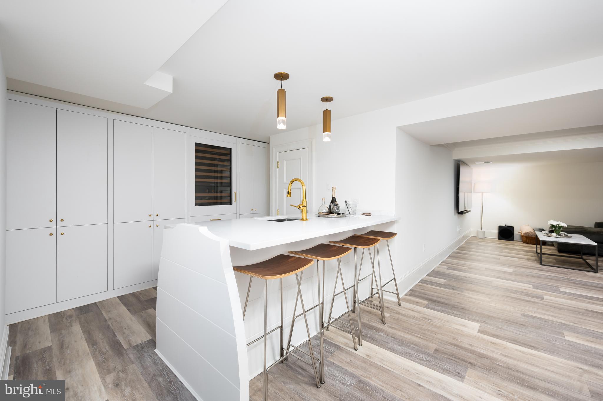 2302 Kalorama Road Northwest Washington, DC 20008 - Photo 26 of 35 Lower Level Bar with SubZero Wine Refrigerator