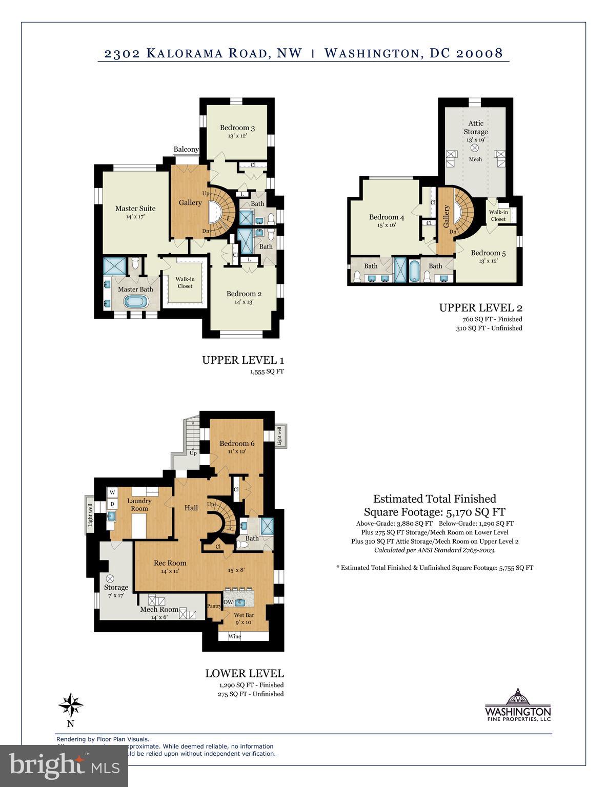 2302 Kalorama Road Northwest Washington, DC 20008 - Photo 35 of 35 Floor Plans