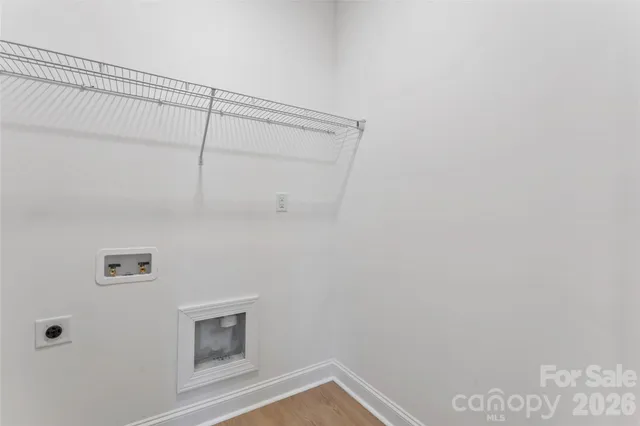 a view of small space with racks on the wall