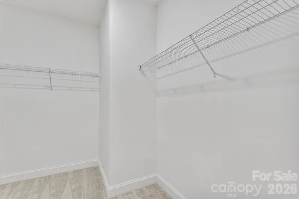 a view of small space with empty racks