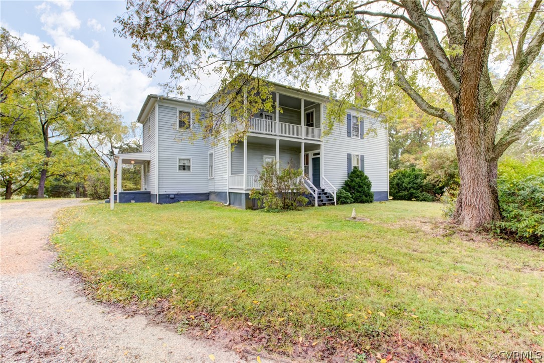 3048 River Road West Goochland, VA 23063 - Photo 36 of 49 a front view of house with yard and trees around