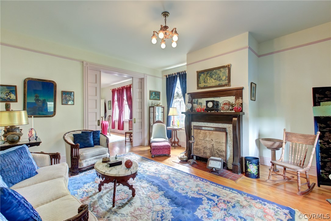 3048 River Road West Goochland, VA 23063 - Photo 9 of 49 a living room with furniture and a fireplace