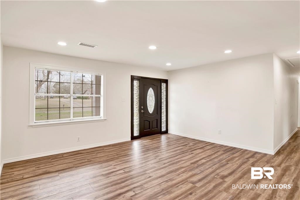 10374 Henderson Camp Road Grand Bay, AL 36541 - Photo 4 of 21 Entrance foyer with wood finished floors and recessed lighting