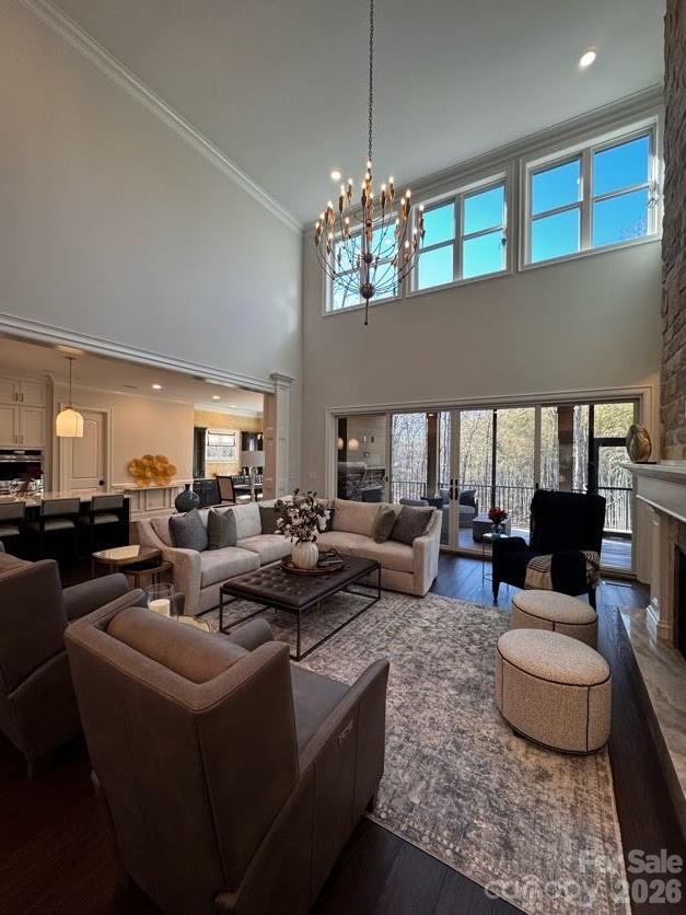 0 Lintel Road, Unit 3 Lancaster, SC 29720 - Photo 16 of 28 a living room with fireplace furniture and a chandelier