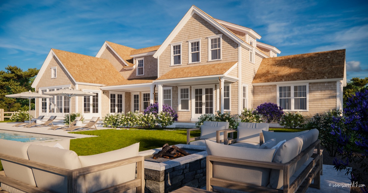 142 Surfside Road Nantucket, MA 02554 - Photo 5 of 8 a front view of a house with garden and porch
