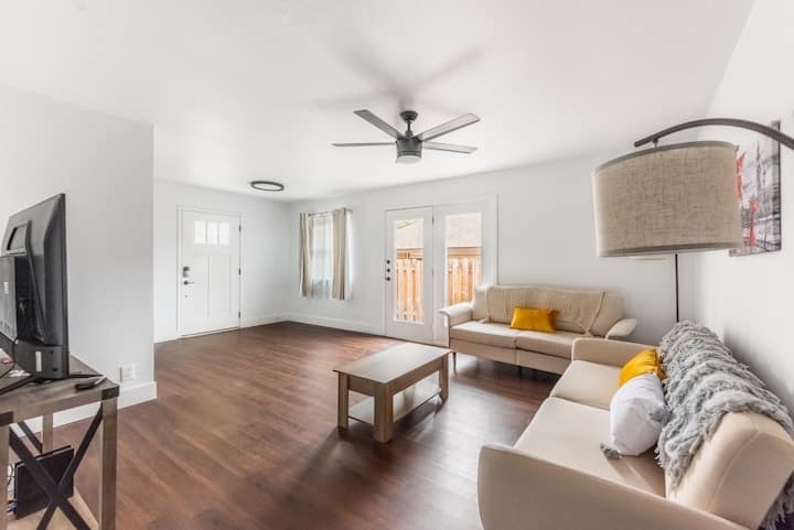 5700 Signal Point Austin, TX 78724 - Photo 2 of 16 Living room featuring ceiling fan and wood finished floors