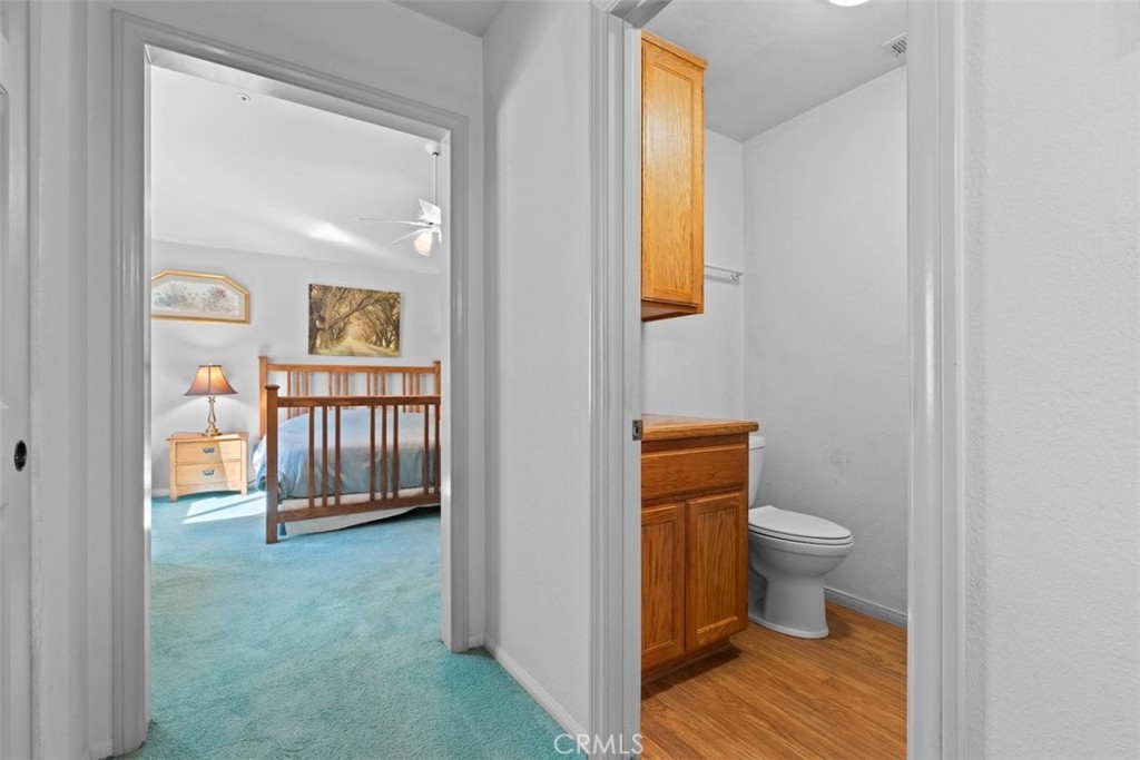 1585 Linnet Road Wrightwood, CA 92397 - Photo 22 of 38 a bathroom with a sink and a toilet
