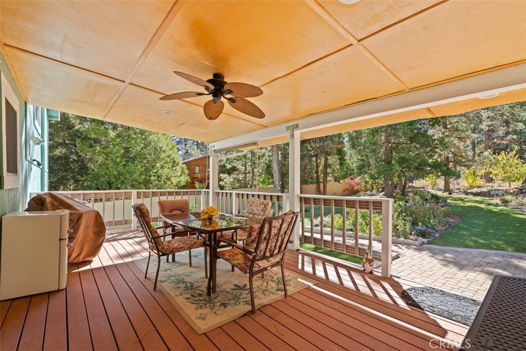 1585 Linnet Road Wrightwood, CA 92397 - Photo 28 of 38 a view of a dining room with furniture window and outside view