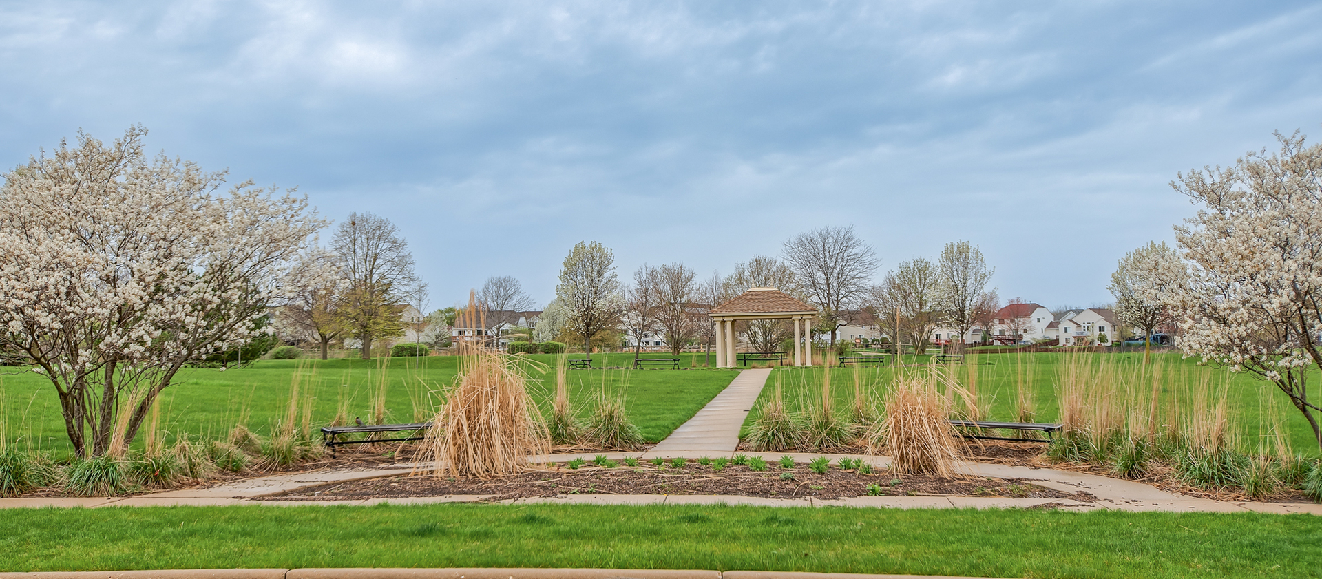 2804 Neubauer Circle Lindenhurst, IL 60046 - Photo 26 of 26 a view of a lake with a big yard and palm trees