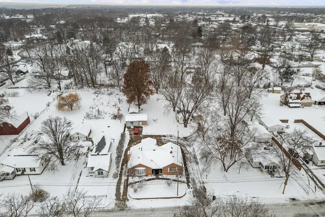 an aerial view of multiple house