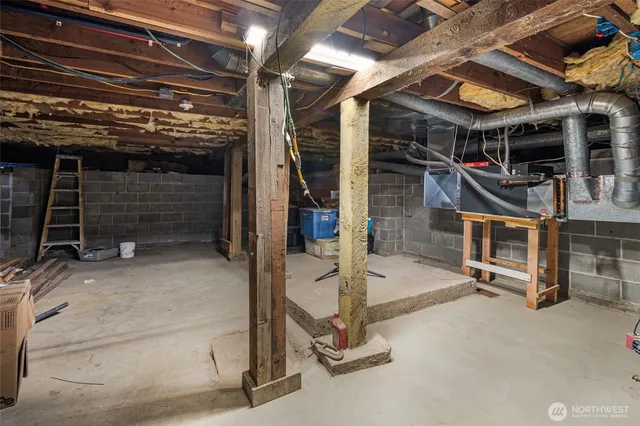 a view of storage and utility room