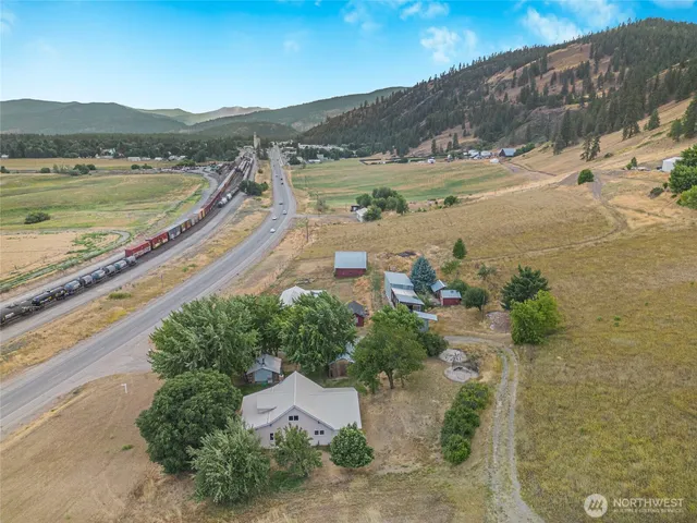 a view of a lake with a mountain