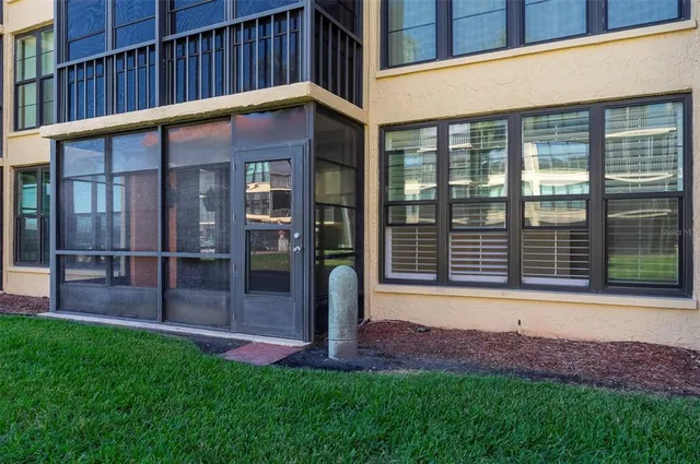 a view of a lake with a nearby beach