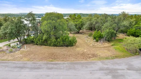 an aerial view of a garden