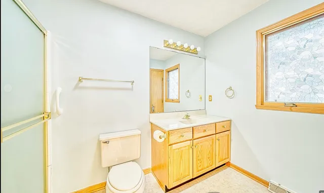 a view of an entryway with a chandelier