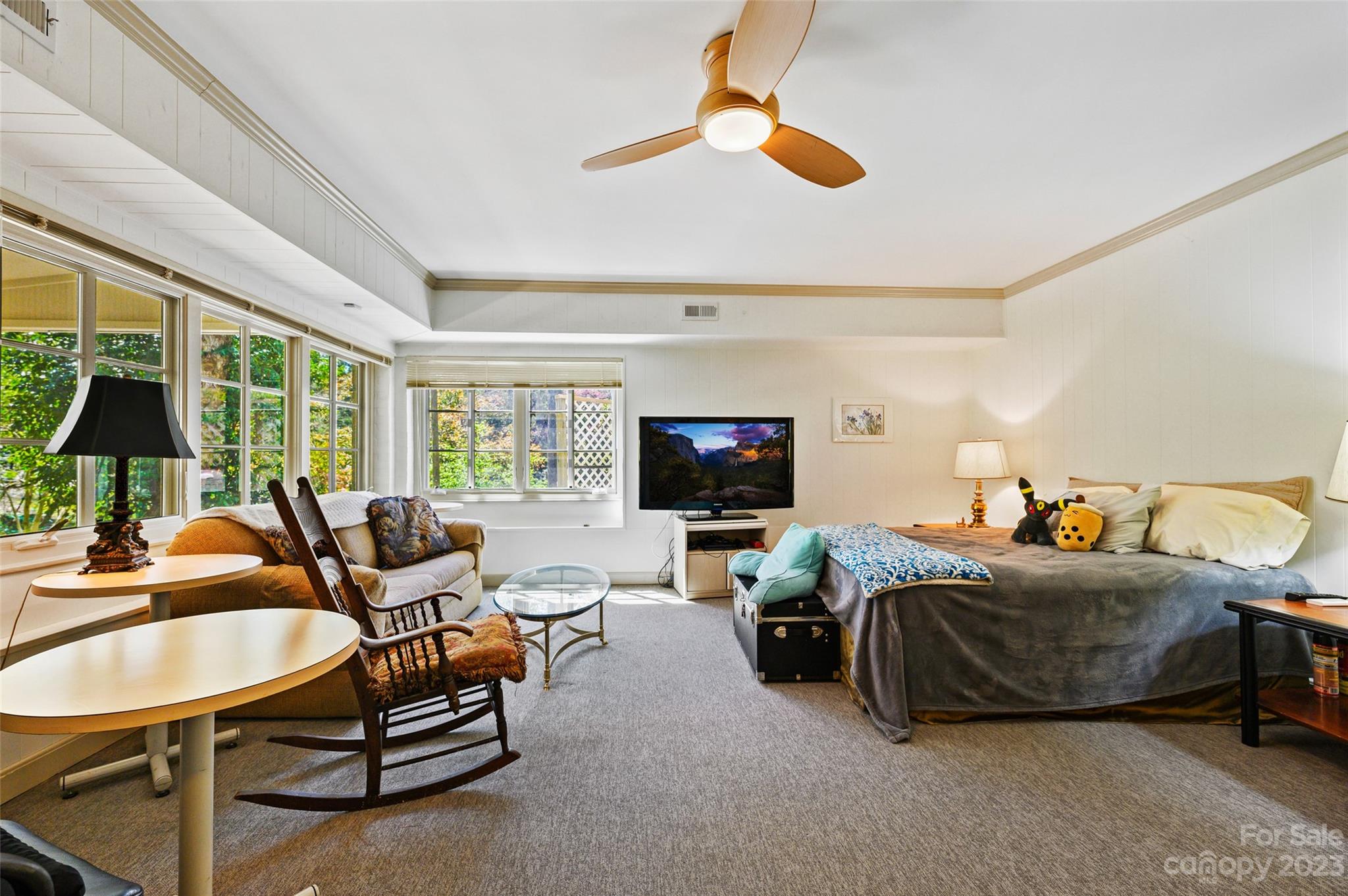 246 Shasta Lane Charlotte, NC 28211 - Photo 36 of 48 a bedroom with furniture and a flat screen tv