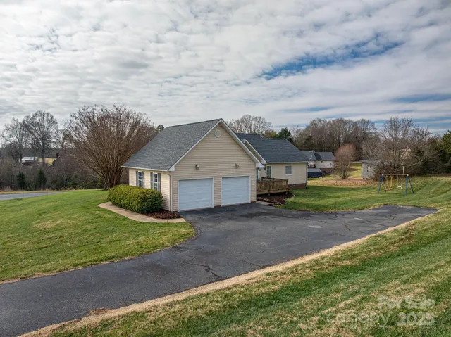 a house view with a garden space