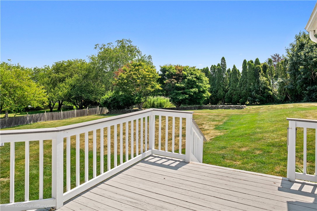 85 Lepes Road Portsmouth, RI 02871 - Photo 44 of 50 The yard is surrounded by mature trees, stone walls and partially fenced.