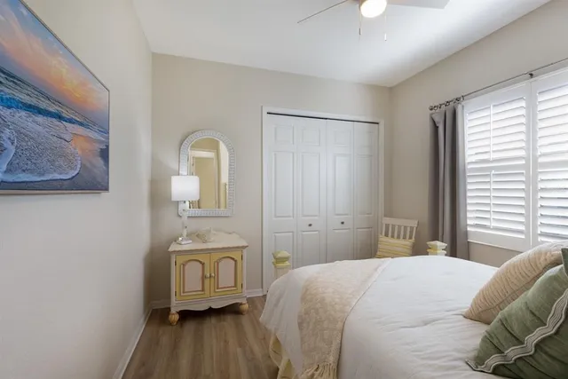 a view of swimming pool with seating space