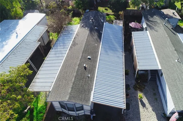 an aerial view of balcony