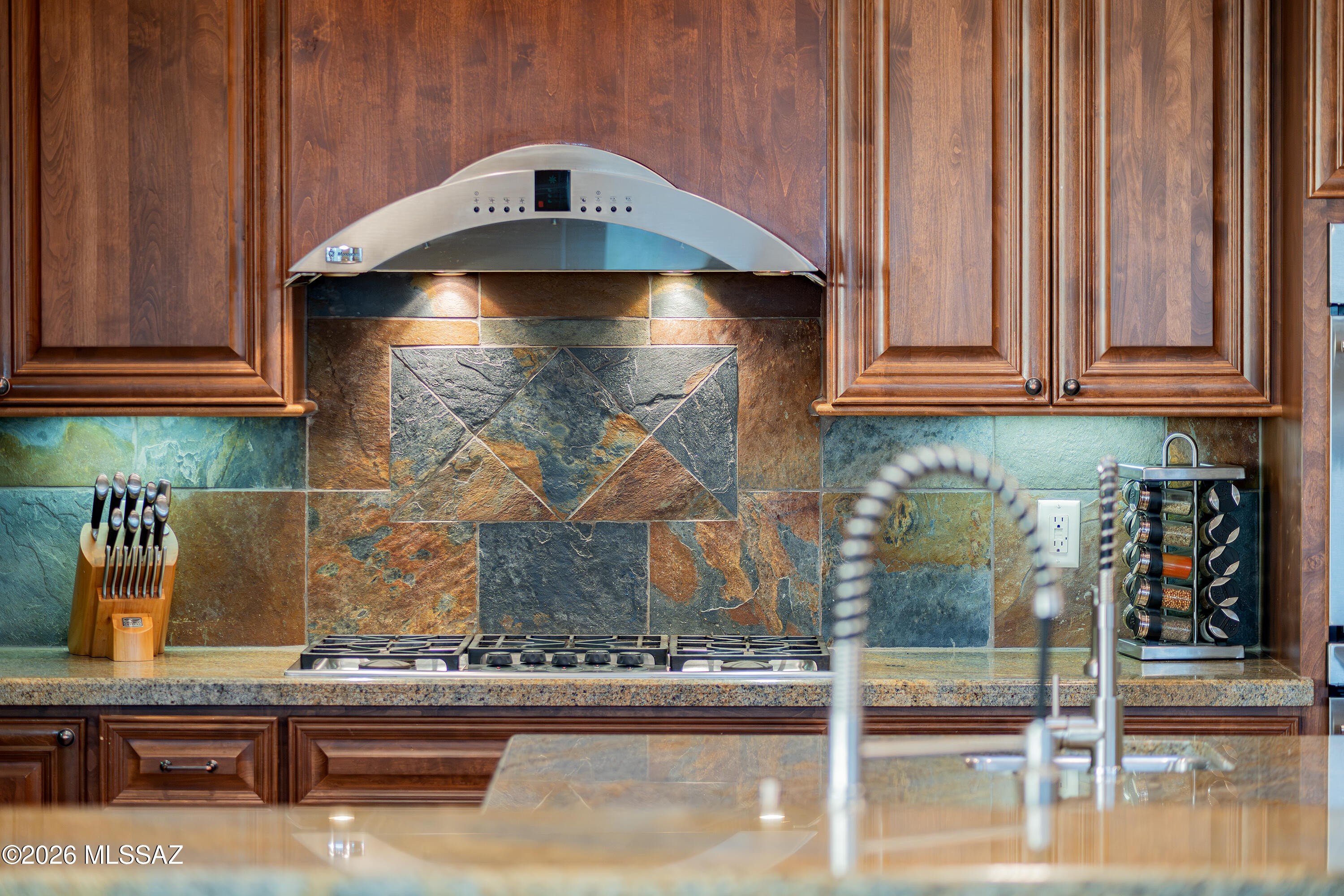 8550 South Picacho View Loop Vail, AZ 85641 - Photo 39 of 51 Gorgeous slate backsplash.