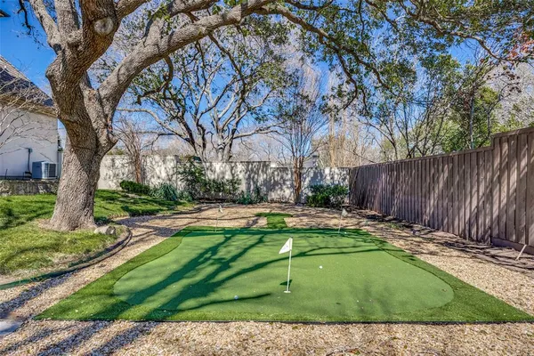a view of a backyard with garden and plants