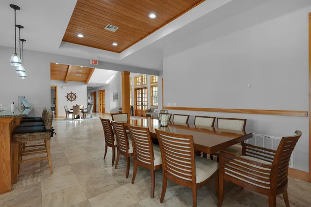 a view of outdoor space with seating