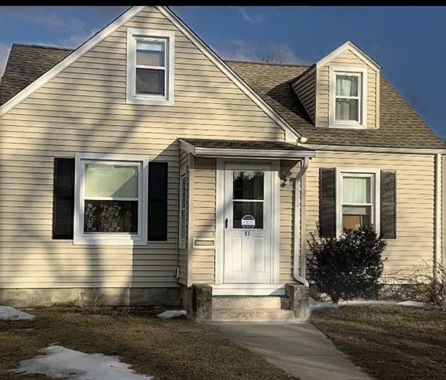 a front view of a house
