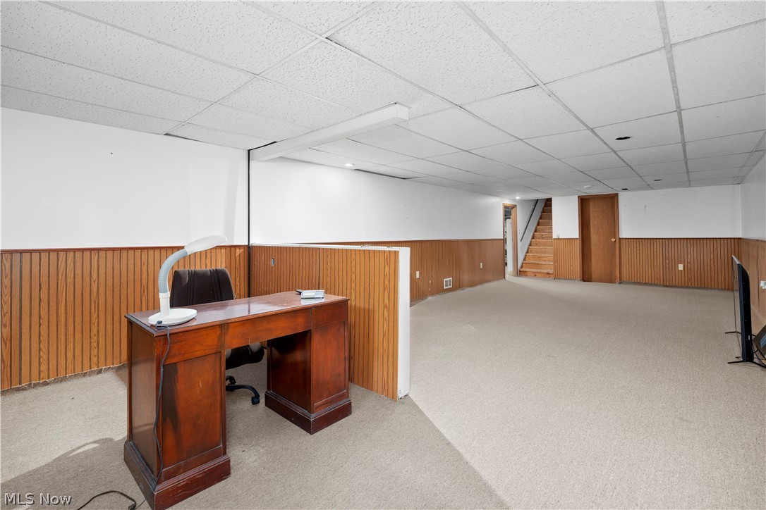 6211 Russia Road Amherst, OH 44001 - Photo 31 of 50 Carpeted office featuring a paneled ceiling