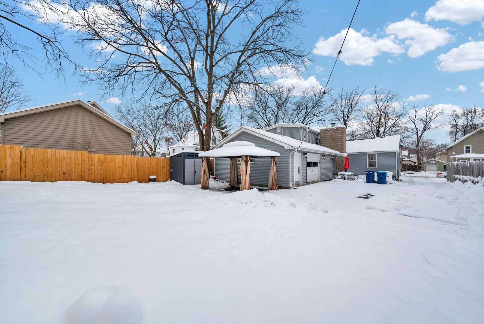 541 Charles Street Aurora, IL 60506 - Photo 33 of 38 a view of a house with a snow in the yard