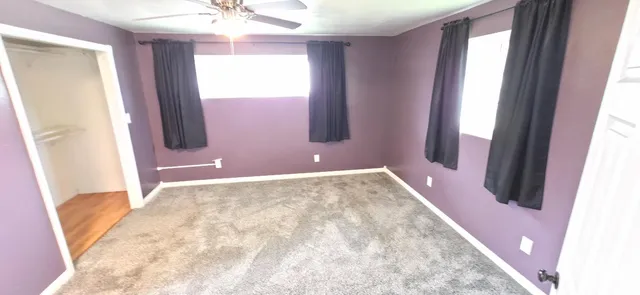 a view of a livingroom with a window