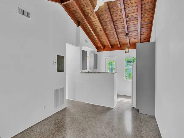 an empty room with a window