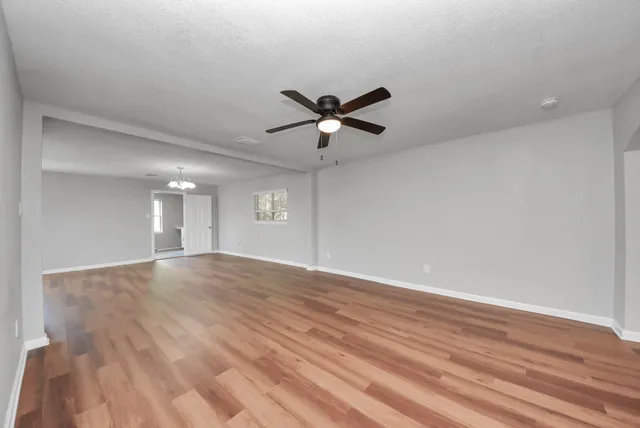 wooden floor in an empty room