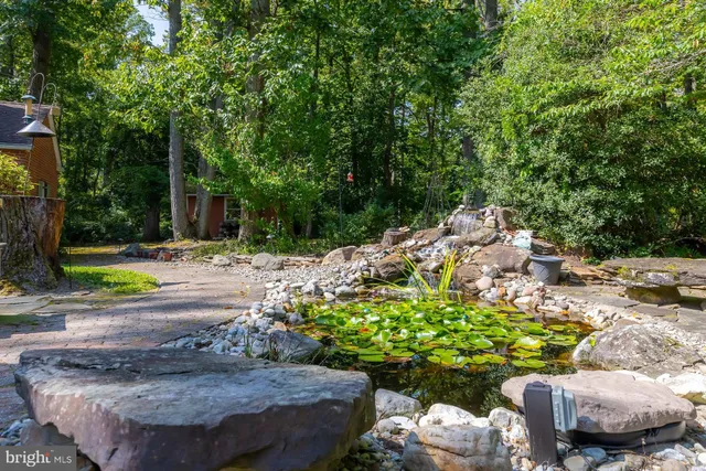 a outdoor space with lots of green space