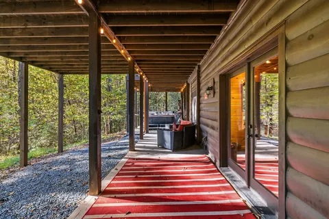 a front view of a house with a porch