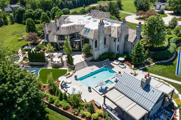 a view of yard from deck