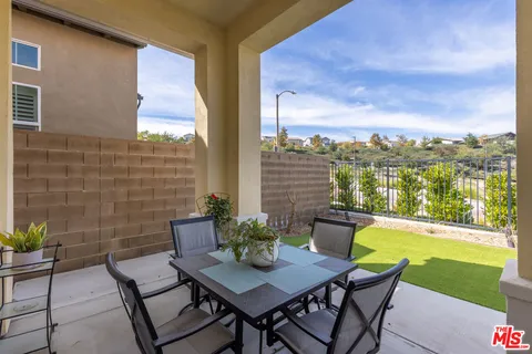 a view of an outdoor seating area