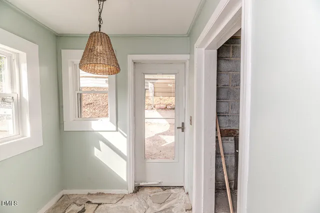 a view of a door of the house